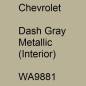 Preview: Chevrolet, Dash Gray Metallic (Interior), WA9881.